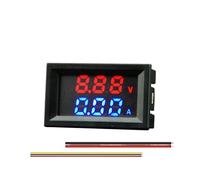 1pcs 200V 10A Digital Voltmeter Ammeter Red Blue Green LED Dual Display Voltage Detector Current Meter Panel Amp Volt Gauge(Blue Green 100A)