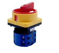 1PCS 20A/25A Isolator Switch Two Positions 1/2/3 Poles Disconnect LW26GS 48x48mm 64x64mm Padlock Rotary Cam Selector(20A 3Pole 48mmPanel)