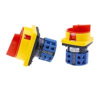 1PCS 20A/25A Universal Lock Rotary 4 Poles 8 Terminals OFF-ON 2 Position LW26GS CA10 48x48mm 64x64mm Cam Switch(25A 48x48mm panel)