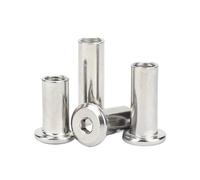 1pcs-20pcs Binding Barrel Nut M2 M3 M4 M5 M6 M8 304 Stainless Steel Hex Socket Cap Furniture Rivet Insert Nut(M3(D 4mm) 10pcs,Length 10mm)