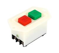1PCS 220V/380V LC3-5 5A/LC3-10 10A ON-OFF Push Button Switch 2 Positions Three phase start button for bench drill grinding machi(Black)