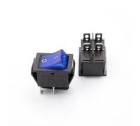 1Pcs 220V Switch KCD4 Boat-Shaped Rocker Power Button on-0ff Blue Light