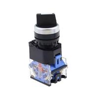 1Pcs 22mm 2/3 Positions Rotary Button Switch Selector Knob Switches LA38-11X2 20X3 Momentary Latching 1NO 1NC/2NO 2NC(LA38-20X3 2NO,Self-Reset)