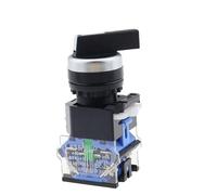 1Pcs 22mm 2/3 Positions Rotary Button Switch Selector Knob Switches LA38-11X2 20X3 Momentary Latching 1NO 1NC/2NO 2NC(LA38-11CX2 1NO-1NC,Self-Locking)