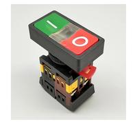 1Pcs 22mm/25mm 220V AC ON/OFF START STOP 1NO 1NC 2 buttons AS-22N 25N Momentary double head Push Button Switch With LIGHT IDGTTLDF(24V)