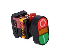 1PCS 22mm/25mm/30mm APBB-22/AS22/PPBB-30 on/Off Start Stop Push Button Switch 10A/660V Self-reset/Momentary Light Switch(DVPCOPM-SL,24 V)