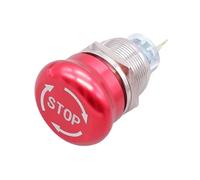 1pcs 22mm Emergency Stop Button Switch Metal Mushroom Push Button With Arrow Knob Rotary Switch Waterproof Level IP66 1NO1NC 2NO2NC(22MM_2NO2NC_WITH CONNECTOR)