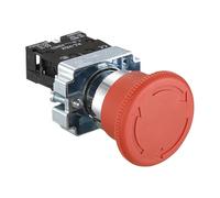 1Pcs 22mm Emergency Stop Push Button Switch, Self-Reset Mushroom Head, Momentary Power On/Off for Industrial Control XB2 Series(XB2-BS542)
