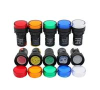 1PCS 22mm indicator light 12V 24V 220V 380V LED power indicator light AD16-22DS panel mounting light multi-color 20mA 4.7(220V Red)