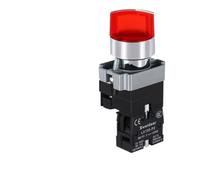 1PCS 22MM Knob Switch Button LED Light Rotary Switch Momentary Latching 2/3 Position ON/OFF Power Switch 6V12V24V220V380V110V TURN(Red 2Position 1NO,Self-Locking,220 V)