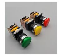 1pcs 22mm LA38-11M Self-locking/Self-reset Mushroom Head Push Button Switch 10A/440V Select Button Switch IDGTTLDF(Green,Self-locking)