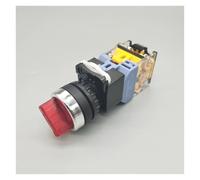 1pcs 22mm LA38-11XD/2 LA38-20XD/3 Knob Switch with Light Self-locking Selector switch 2/3 Position 10A/440V Rotary switch IDGTTLDF(Red,380V)