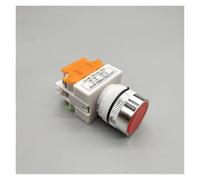 1PCS 22mm LAY37 LY37 Y090 Self-locking/Self-reset Push Button Switches Red Green Blue Yellow White Black 1NO+1NC 10A/660VAC IDGTTLDF(Red,Self-reset)