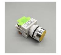 1PCS 22mm LAY37 LY37 Y090 Self-locking/Self-reset Push Button Switches Red Green Blue Yellow White Black 1NO+1NC 10A/660VAC IDGTTLDF(Yellow,Self-locking)