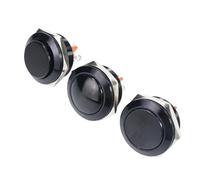 1pcs 22mm Metal Push Button Waterproof IP65 Momentary Self-reset Dome Flat High Round Panel Electric Switch 1NC Without Fixation(Silver Shell,Ball Head)
