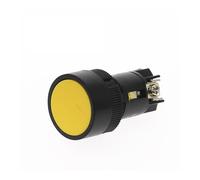 1Pcs 22mm Momentary Push button switch red green blue yellow black white NO/NC XB2-EA142 XB2-EA131 IDGTTLDF(Yellow-NO)