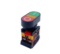 1pcs 22mm Push Button Switch 220V AC ON/OFF START STOP APBB-22N Momentary Reset Two Positions With LED Light(220V)
