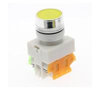 1pcs 22mm Red Green Blue Yellow White Black 1NO 1NC Momentary Push button switches LAY37 Y090(Yellow)