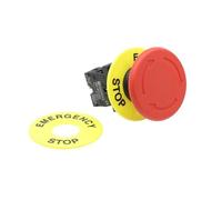 1PCS 22mm red LAY37 mushroom head emergency stop button switch XB2 normally closed alarm button switch(XB2-642 NC)