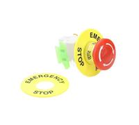 1PCS 22mm red LAY37 mushroom head emergency stop button switch XB2 normally closed alarm button switch(LAY37-11ZS NONC)