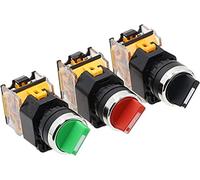 1Pcs 22mm Self-Lock Selector Switch 1NO1NC 2/3 Positions Rotary Switches DPST 4 Screws 10A400V Power Switch ON/Off (Color : 3, Size : 3 Positions 2NO)