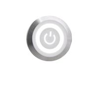 1PCS 22mm self-locking waterproof metal push button switch LED(WHITE,MOMENTARY_220V)
