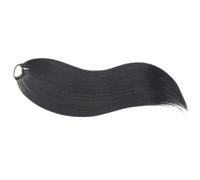 1pcs 24 inch Rubber Band Headband, Long Straight Hair, Synthetic Ponytail, Braided Synthetic Fiber Wig for Women(1B)