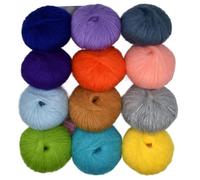 1PCS 25g Soft 40% Acrylic 60% Mohair Yarn 160m/175yd Plush Yarn Hand Knitting Crochet Sewing DIY Shawl Scarf Thread Crochet Kits for Beginners Adults(18)