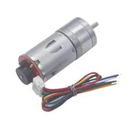 1pcs 25GA370 DC Geared Motor with Encoder and Speed Dial High Power and Torque 6V 12V 24V JGA25-370B(620 RPM,12V)