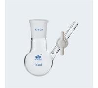 1pcs 25ml to 1000ml Lab Ball Shaped Borosilicate Glass Reactive Flask PTFE Piston for Laboratory Equipment (100ml caliber19)