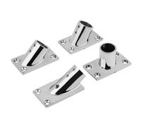 1pcs 25mm 30/45/60/90 Degrees Reusable Stainless Steel Boat Tube Pipe Railing Handrail Pipe Rectangular Base(30degree 25mm)