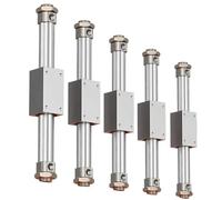 1pcs 25mm Bore RMS25 Rodless Magnetic Air Pneumatic Cylinder Double Acting 100/200/300/400/500/600/700/800/1000mm Stroke(400mm,(Bore 25mm) RMS25)