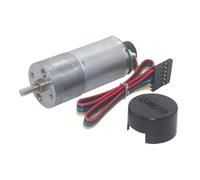 1pcs 25mm DC Gear Motor With Encoder 6v 12v 24v JGA25-370B Adjustable-speed CW CCW Speed Regulation High-Torque(Motor x bracket,35RPM,6V)