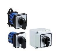 1pcs 26-20A LW26 Changeover Rotary Cam Switch 660V 1-6 Poles Silver Contact DIN Rail Mounting With Box Enclosure(3P-102Positions Box)