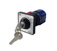 1PCS 26 LW26-20YS3/2S Single Hole With Key Universal Selector Two Poles 2 Positions 0-1 OFF-ON Power Supply 20A Rotary Cam Switch