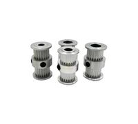 1pcs 2GT 3D Printer parts GT2 pulley type double head aluminum 20 teeth bore 5mm 6mm 6.35mm 8mm width 9 mm pulley(6mm-20Teeth,2pcs)