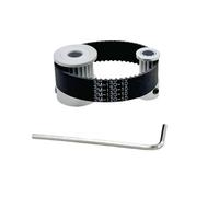 1pcs 2GT Pulley Set 2:1 Reduction Ratio Transmission Component 24T 12Teeth Belt Width 6mm/10mm Bore 3~8mm GT2 Pulley Belt Kit(2GT-610-6mm,12T3-24T6.35)