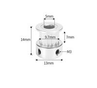 1pcs 2GT Synchro Wheel 16 20 30 36 40 Teeth Timing Pulley Bore 4/5/6/6.35/8mm For GT2 Belt Width 6mm 3D Printer CNC Parts(16Teeth Bore5mm)