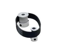 1pcs 2GT Timing Pulley Set 2:1 Reduction Ratio Transmission Component 24T 12Teeth Belt Width 6mm/10mm Bore 3~8mm GT2 Pulley Belt Kit(2GT-400-10mm,12T4-24T8)