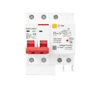 1PCS 2P 230V SPD Residual Current Circuit Breaker With Overload Overvoltage RCBO RCCB With Protection MCB Leakage Protector(63A)