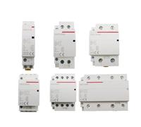 1PCS 2P/4P 16-100A AC 220V DC 12V/24V 50/60Hz Rail Home AC Modular Contactor Switch Controller DIY Smart Home Hotel(4p-ac 220v,20A-2NC)