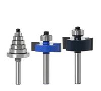1PCS/2PCS/3PCS Rabbet Router Bit with 6 Bearings Set - 1/4" Shank 6mm Shank Woodworking Cutter Tenon Cutter for Woodworking Tools Router Bit Set for Wood Planer(2PCS 6mm Shank)
