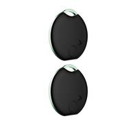 1PCS/2PCS/4PCS Tuya Bluetooth Tracker & Item Locator Smart Tag Key Finder for Wallets Luggage Dog Anti-Lost Both iOS and Android Compatible Wireless Locator (Black, 2PCS)