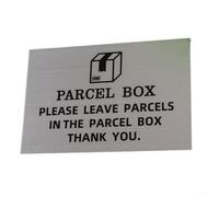 1PCS 2PCS Aluminum Parcel Box Sign Delivery Notice Tag Post Note Sign For Doors For Fences 15x10CM Size Rust Resistant Finish (1PCS)