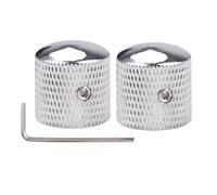 1pcs/2pcs Metal Dome Knobs Electric Bass Guitar Knobs Volume Tone Control Knobs With Wrench Bronze/BK/GD/Black Nickel Guitar Parts(Sliver,2pcs)