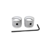 1pcs/2pcs Metal Potentiometer Dome Control Volume Audio Electric Guitar Bass Knob Guitar Knobs For Adult Beginners(2 pcs Sliver)