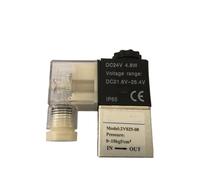 1pcs 2V025-08 12V/24V, 110V/220V AC 2Port 2Pos 1/4" BSPT Normally Closed Solenoid Valve Coil Led(24V)