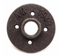 1Pcs 3/4 Inch DN20 Floor Flange Malleable Cast Iron Pipe Flanges for 80 mm Outside Pipe Diameter with 4 Holes Industrial Pipe, Furniture, DIY Decor