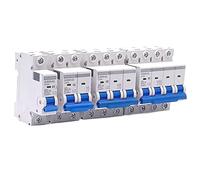 1Pcs 3 4 Pole Din Rail Mini Circuit Breaker Household Air Switch Distribution Box Mechanical Equipment Motor Protection (Size : 4 Pole, Color : 6A)(6a,3 Pole)