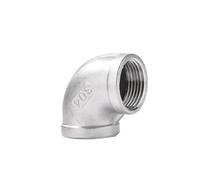 1PCS 3/8" 1/2" 1/4" Elbow 90 Degree Angled F/F Stainless Steel SS304 Female* Female Threaded Pipe Fittings Reducer Plumbing Connection(90-F,0.5 Inch)